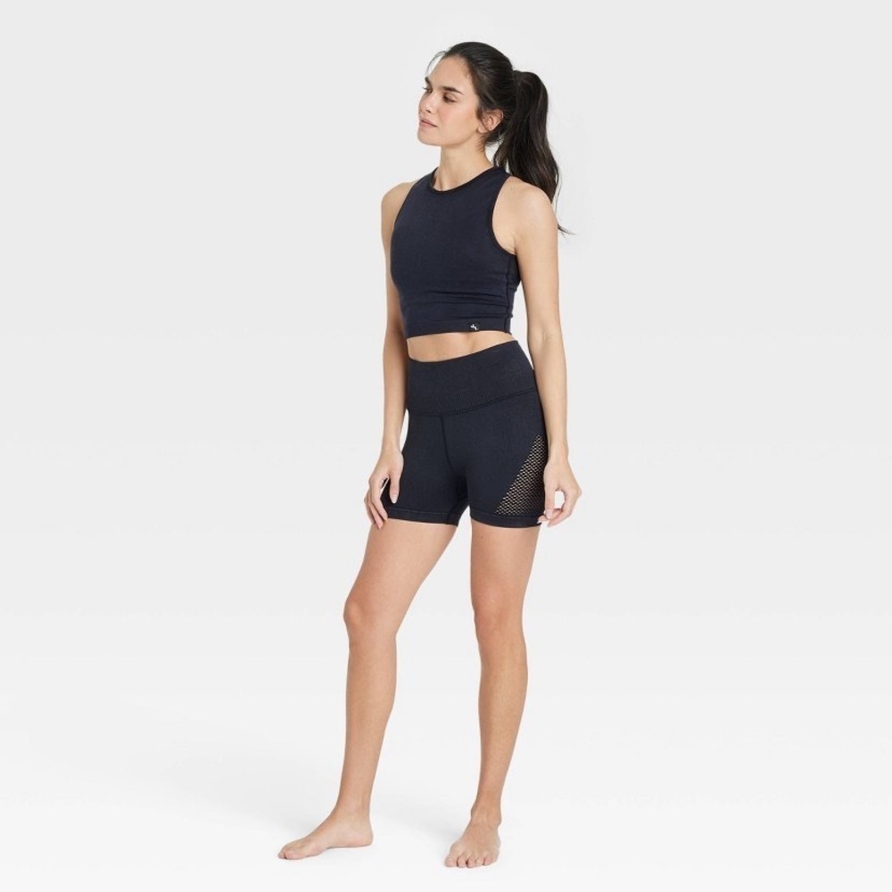 Women's Seamless Mesh Detail 4" Bike
Shorts - JoyLab™ Black new